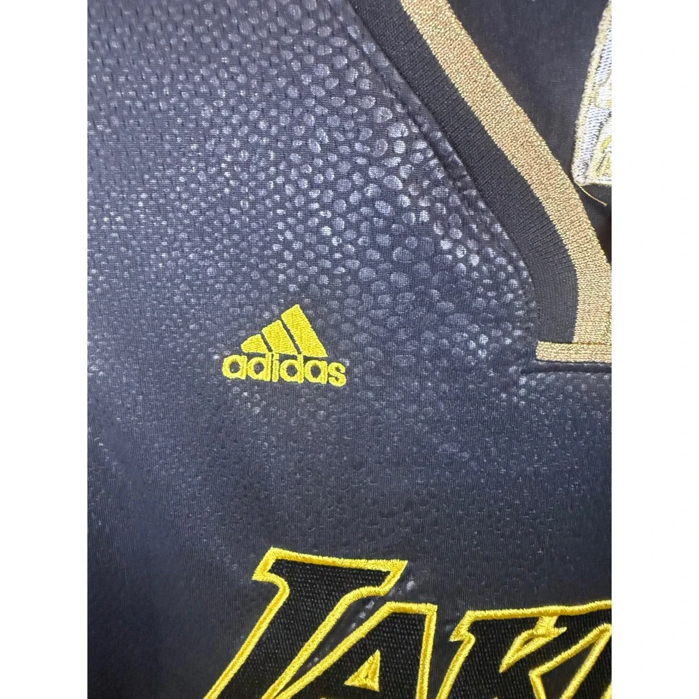 Adidas Kobe Bryant Lakers 24 Commemorative Jersey Black Gold Snakeskin Mens L